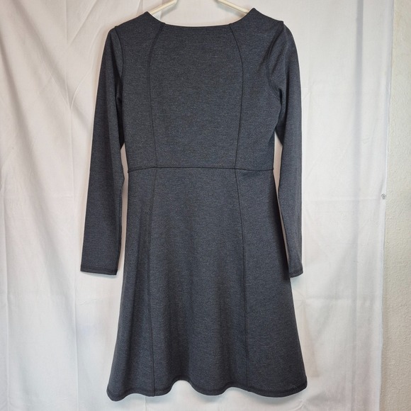 Athleta Whereupon Athleisure Womens Size Small Dress Gray Black Zip Neck - Picture 6 of 11